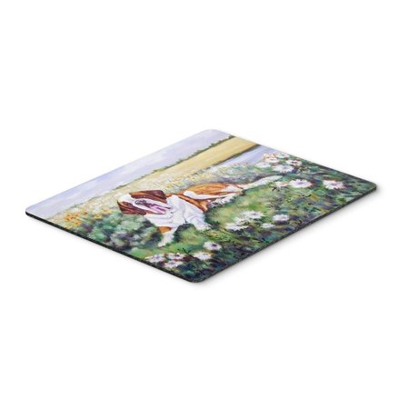 CAROLINES TREASURES Saint Bernard in Flowers Mouse Pad; Hot Pad or Trivet 7446MP